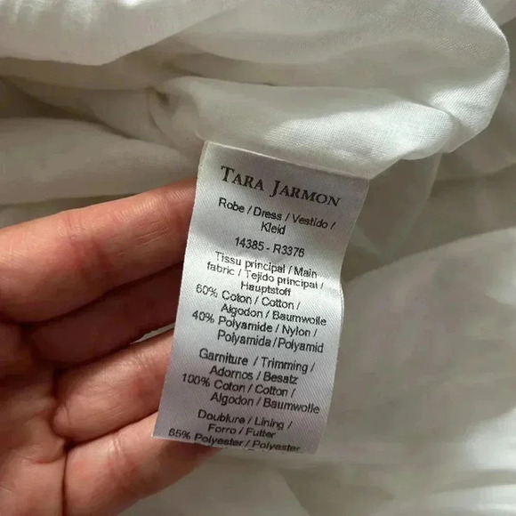 Tara Jarmon ivory lined flower lace  dress - Picture 6 of 7